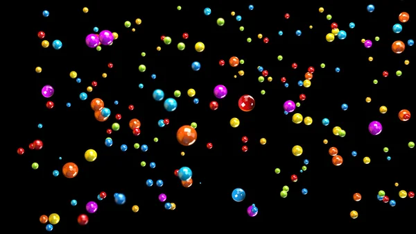 Kleur bollen geïsoleerd op zwart — Stockfoto