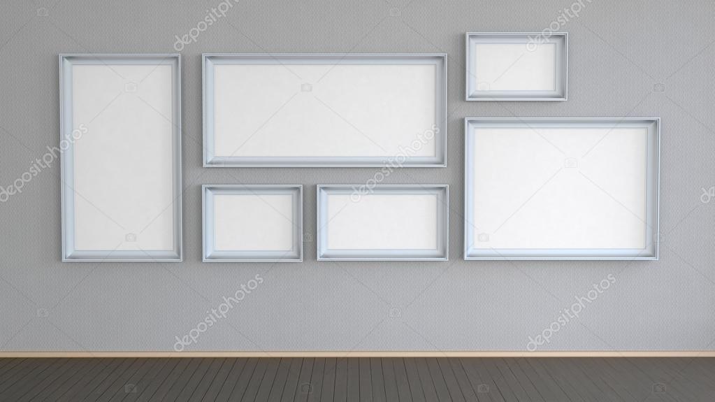 wall with frames