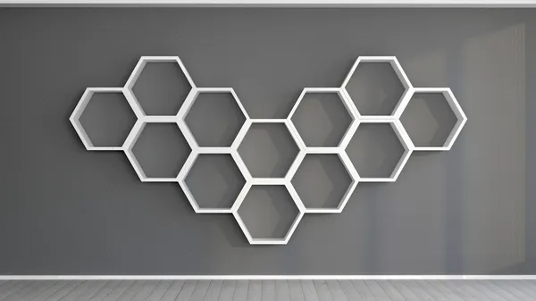 Étagères hexagonales — Photo