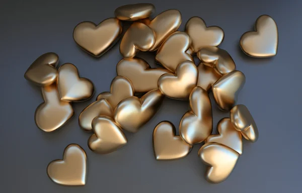 Altın Kalpler — Stok fotoğraf