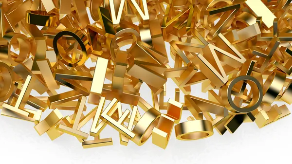 Golden letters — Stock Photo, Image