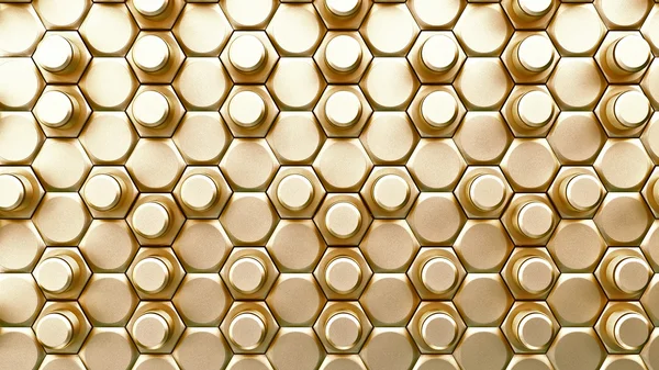 Goldene Schrauben Hintergrund — Stockfoto