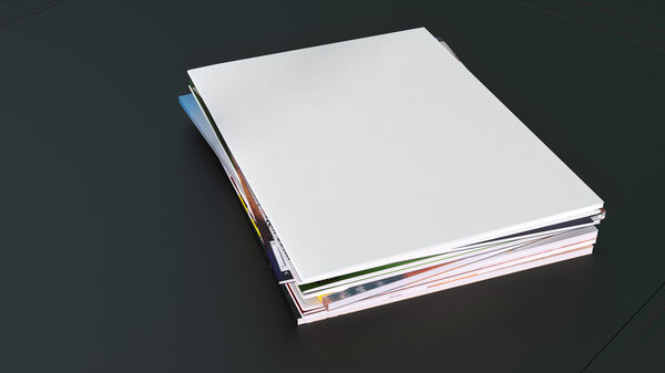 magazines on the table