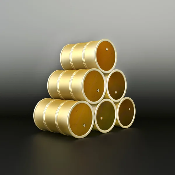 Golden barrels — Stock Photo, Image