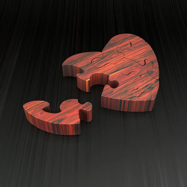Puzzle serce — Zdjęcie stockowe