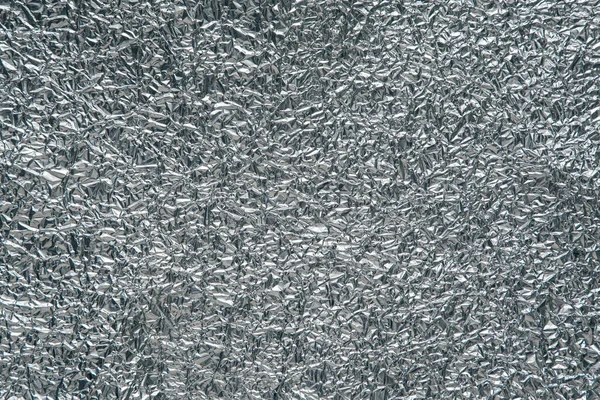 Hochauflösende Detailstruktur Einer Zerknitterten Metallfolie Materialhintergrund Nahaufnahme — Stockfoto