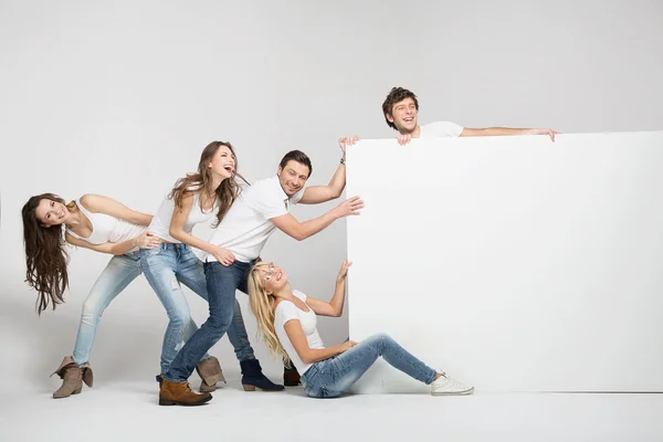 Entreprise tirant un tableau blanc vide Photo De Stock