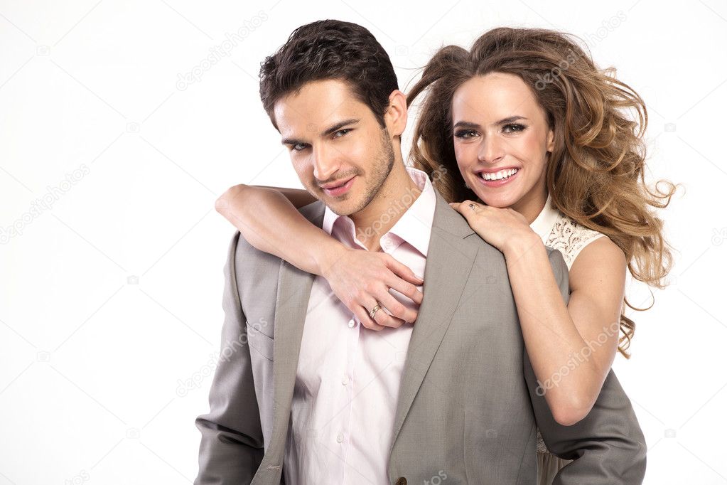 Handsome stylish guy with fashionable girlfriend