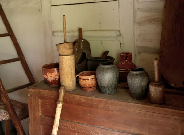 Quarto vazio de uma casa de campo acolhedora — Fotografia de Stock