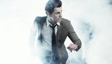 yakışıklı adam eski moda stil fotoğraf