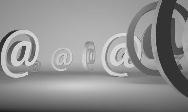 Krom Beyaz arka plan üzerinde işaretler