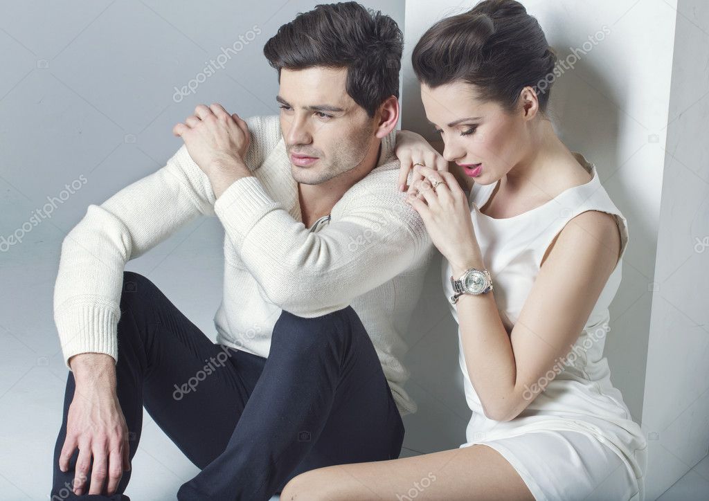 Elegant couple having a break — Stock Photo © konradbak 38932557