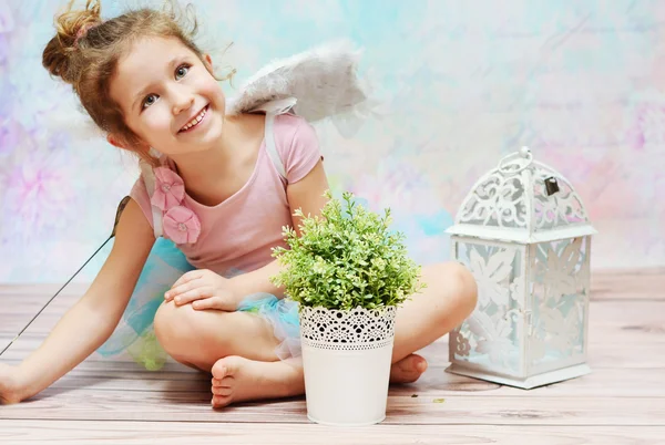 Little witch with charming smile — Stock Photo, Image