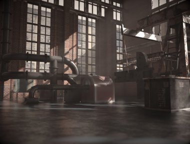 eski ve terk edilmiş kentsel fabrika