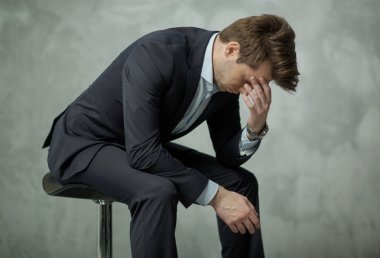 Sad işadamı başarı olmadan