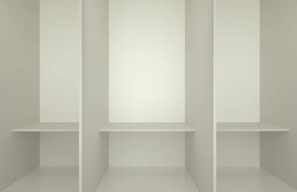 Photo of the white changing room — Stock Photo, Image