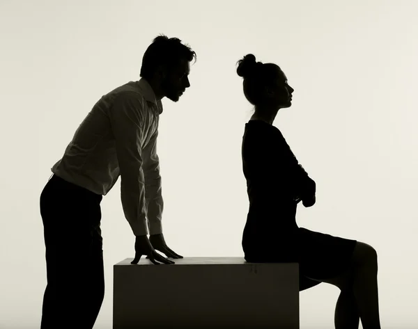 Retrato do casal em luta — Fotografia de Stock