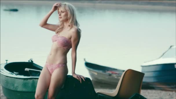 Sexy blondynka — Wideo stockowe