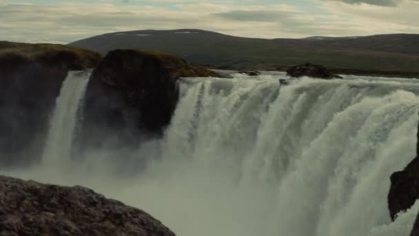 Koncept Cestovního Ruchu Úžasná Přírodní Scenérie Islandu — Stock video