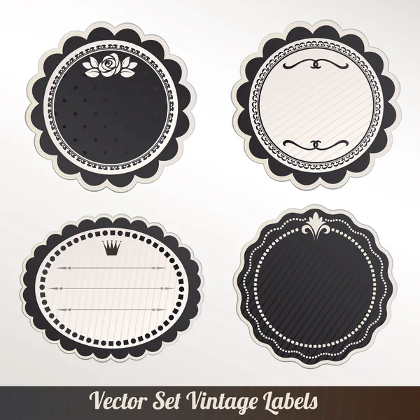 Set of retro labels. Vector illustration. — Stock Vector