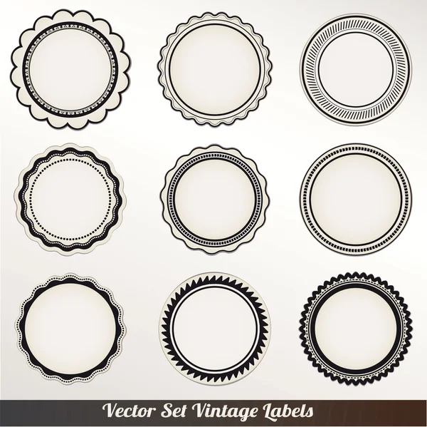 Vector Etiquetas del marco Set ornamental decoración vintage — Vector de stock