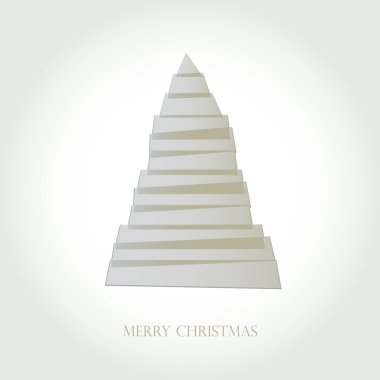 basit vektör Noel ağacı - orijinal yeni yıl kartı