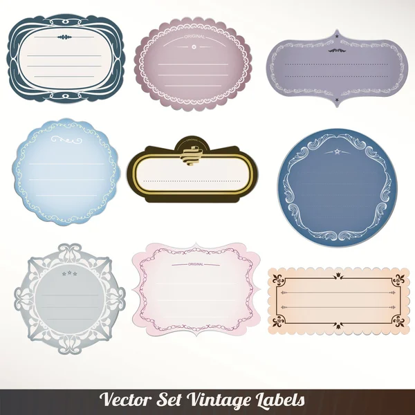 Vector Etiquetas del marco Set ornamental decoración vintage — Archivo Imágenes Vectoriales