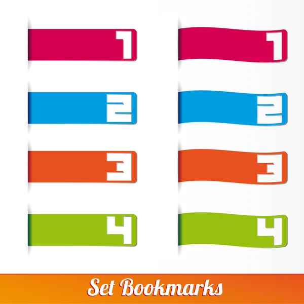 Bookmarks icon set templates vector — Stock Vector