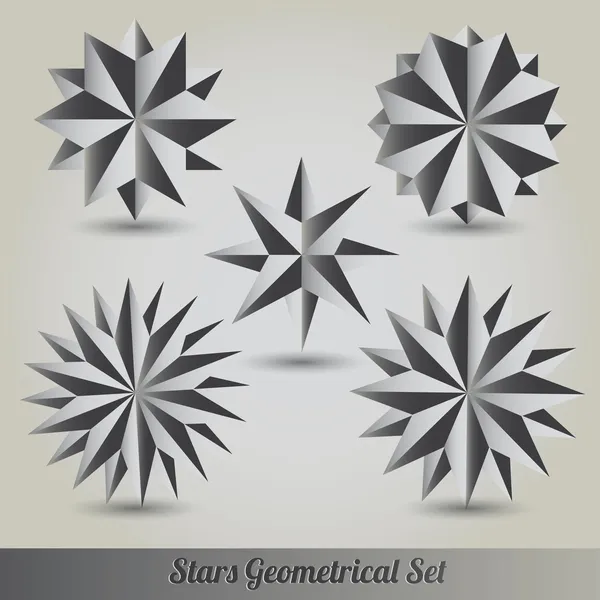 Set estrelas lotes vetor 3d —  Vetores de Stock