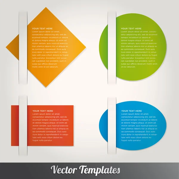 Šablony vektorové řeči pro text — Stockový vektor