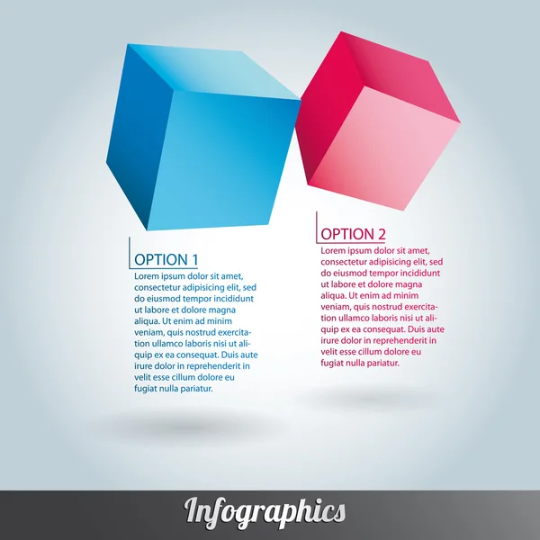 Cube infographics vector — Stock Vector