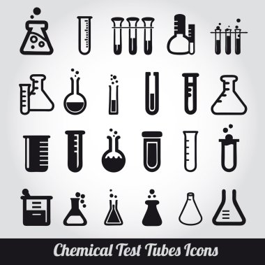 Kimyasal test tüpleri resim vektörü
