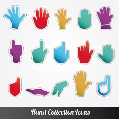 insan eli koleksiyonu. vektör Icon set