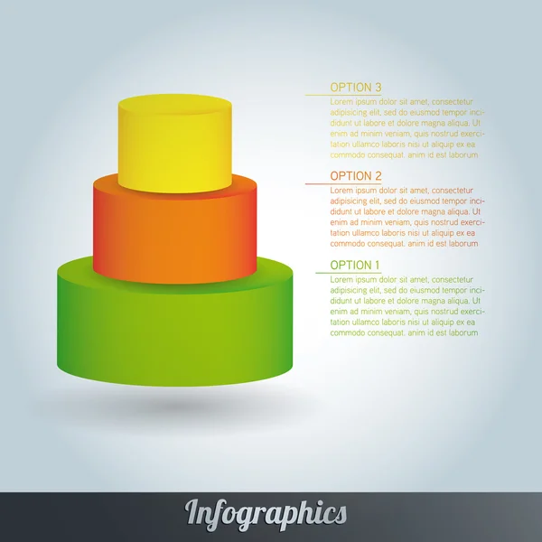 Vector 3D templates progress — Stock Vector