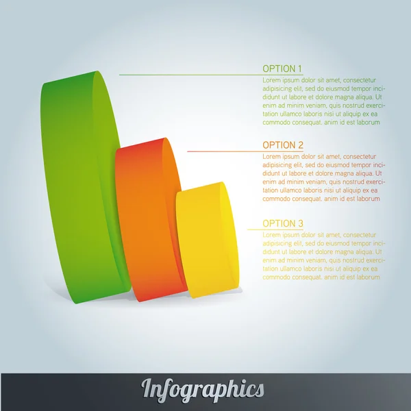 Vector 3D templates progress — Stock Vector