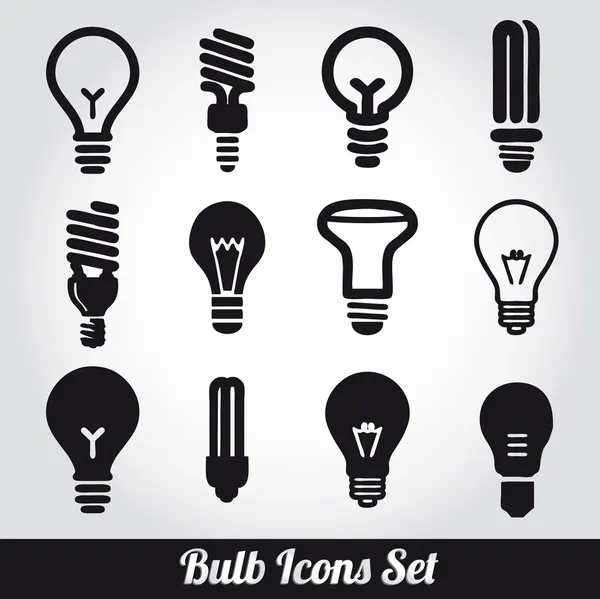 Light bulbs. Bulb icon set — Stock Vector