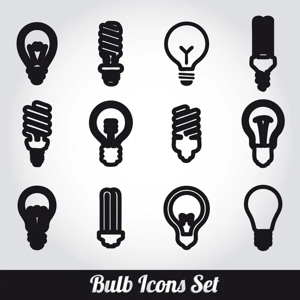 Light bulbs. Bulb icon set — Stock Vector