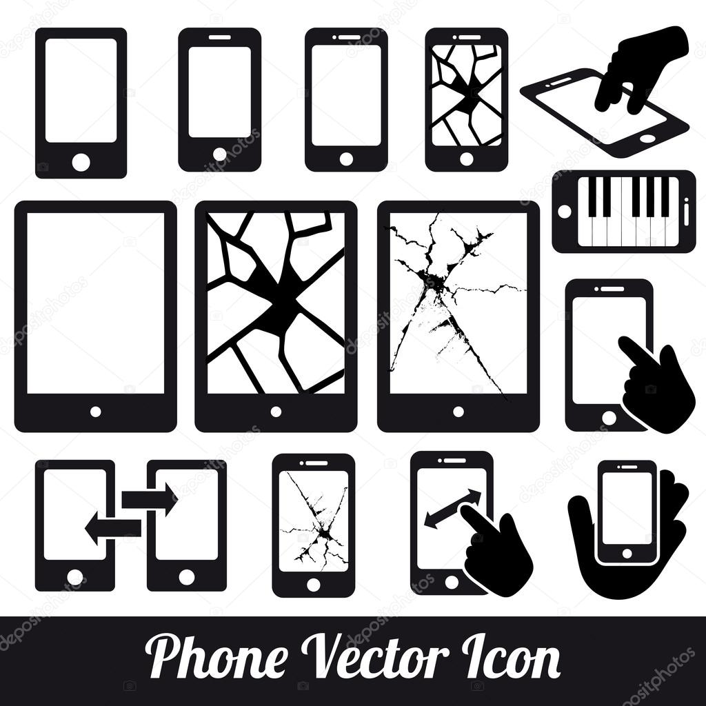 Telefon Touch Vektor Icons Fur Kommunikation Stockvektor C Alvaroc