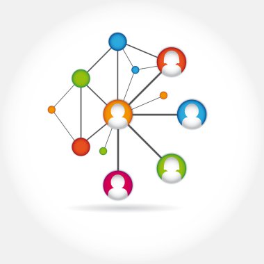 Sosyal Icon grup öğesi flört vektör internet sohbet