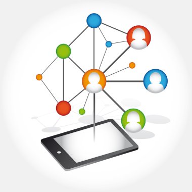 Sosyal Icon grup öğesi flört vektör internet sohbet