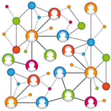 Sosyal Icon grup öğesi flört vektör internet sohbet
