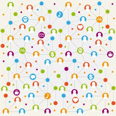 Sosyal Icon grup öğesi flört vektör internet sohbet
