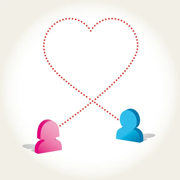 Soziale Netzwerke Konzept Liebe Ikone eps 8 Vektor Illustration — Stockvektor