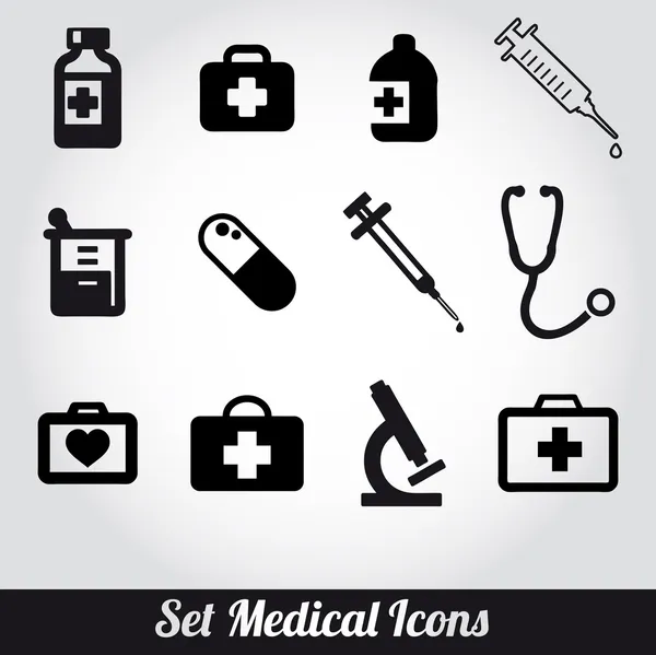 Jeu d'icônes médicales illustration vectorielle — Image vectorielle