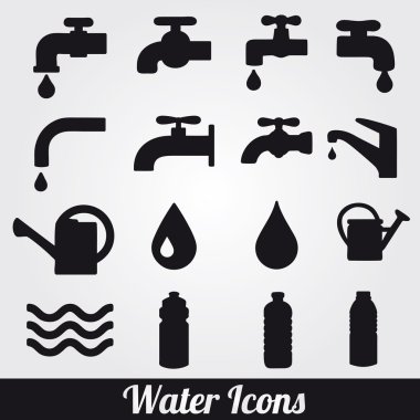 Water related icons set.