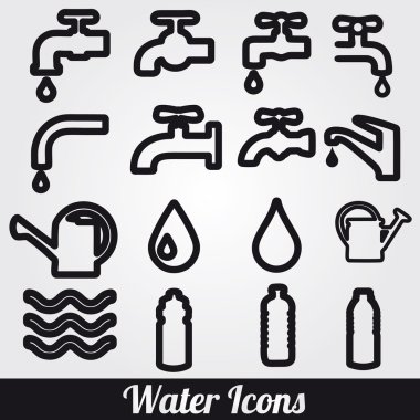 suyla ilgili simgeler ayarlandı.