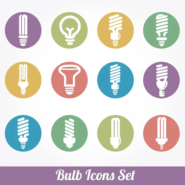 Light bulbs. Bulb icon set — Stock Vector