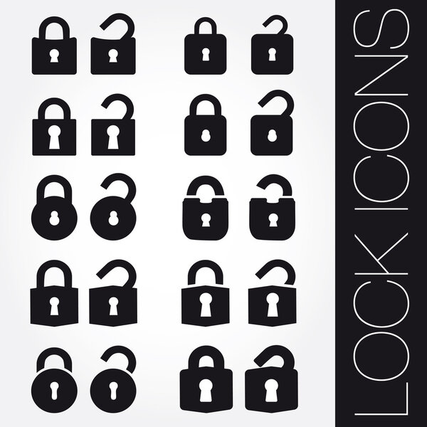 Lock icons set