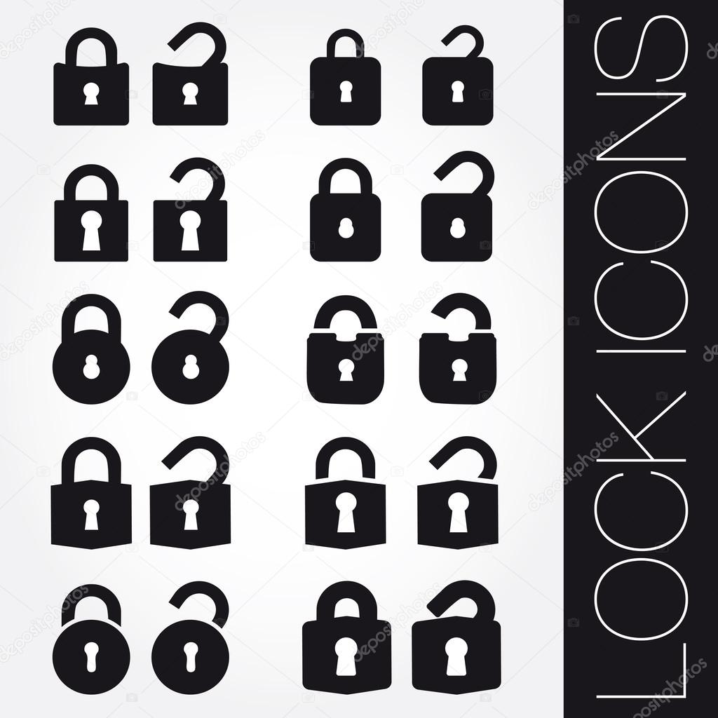 Lock icons set