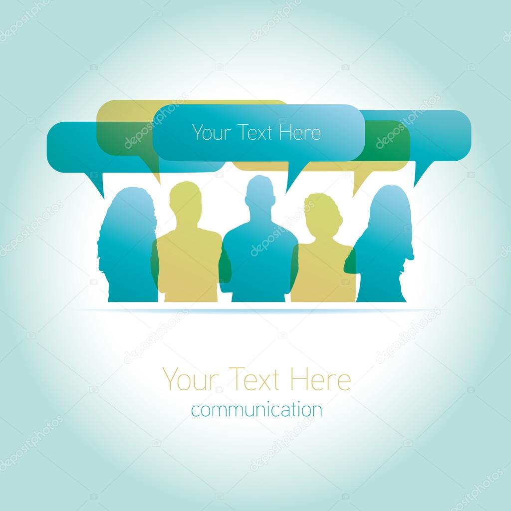People communicating vector social media